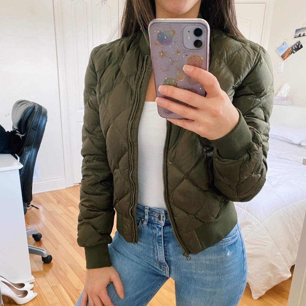 ARITZIA PARKLIFE PUFFER JACKET XS DARK GREEN